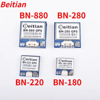 Beitian BN180 BN220 BN280 BN 880 3.0 V-5.0 V TTL GNSS GPS modulis GLONASS dual GPS modulis, antena su built-in flash 
