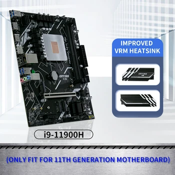 ERYING Žaidimų PC motininę Plokštę su Borto(Įdėti) CPU Kit i9 11900H i9-11900H SRKT7(NE ES) 2,5 GHz 8C16T + Pagerėjo VRM Heatsink