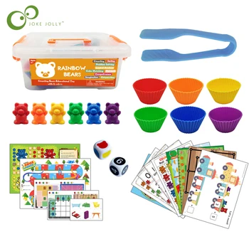 Montessori Žaislai Lauke Vaivorykštė Kamino Puodeliai Skaičiuoti Tenka Spalva Svoriai Jutimo Žaislai Kūdikiams, Vaikams, Šeimai, Skaičius Svėrimo Žaidimai Dovanų DDJ