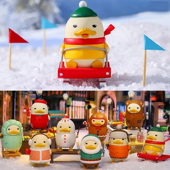 Animacinių filmų Duckoo Žiemos Serija POP MART Anime Veiksmų Skaičius, Lėlės, Žaislai, Dovanos, Rinkiniai