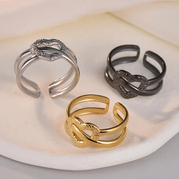 Tuščiaviduriai Iš Titano Plieno Meilės Širdies Formos Žiedas, skirtas Meilužis Pora Papuošalai Dovana korėjos Atidarymo Žiedų Femme Priedai Bague