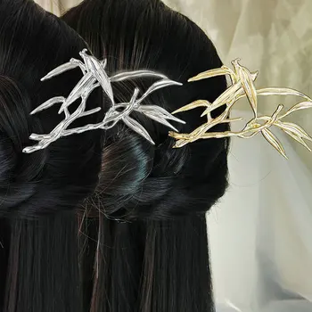 Derliaus Senovės Kinų Stiliaus Hanfu Plaukų Stick Moterų Metalo Bambuko Plaukų Šakutės Lazdelės Staigius Moteris, Plaukų Papuošalai, Aksesuarai