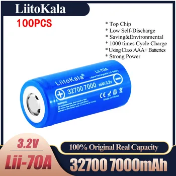 Didmeninė LiitoKala lii-70A 3.2 V 32700 7000mAh 6000mAh LiFePO4 Baterija 35A Nuolat Išleidimo Didžiausias 55A Didelės galios baterija