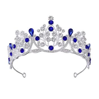 Derliaus Princesė Queen ' Bridal Crown Galvos Apdangalai Kristalų Tiara Kalnų Krištolas Prom Diadem Vestuvių Plaukų Suknelė Aksesuarai, Papuošalai