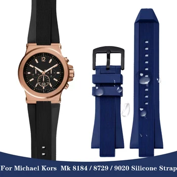 Watchband Michael Kors Mk8184 8729 MK9019 MK8295 MK8492 MK9020 MK8152 MK9026 Silikono Guma Žiūrėti Dirželis, Reikmenys 29*13mm