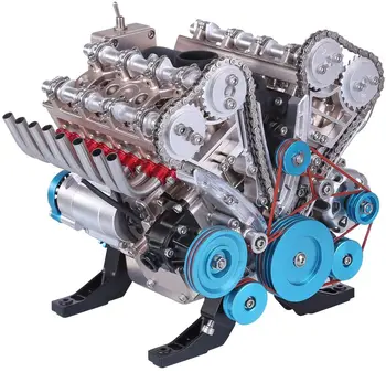 Modelis Variklio Kūrimo Rinkinys, 8 Cilindrų Full Metal Automobilių Variklių Surinkimo Rinkinys, Variklio Modelio Rinkinio 3D Mechaninė Žaislai