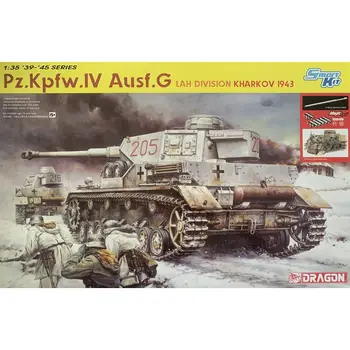 DRAGON 6363 1/35 Pz.Kpfw.IV Ausf.G LAH Skyriaus Kharkov 1943 - Masto Modelis Kit