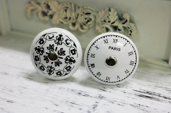 20pcs Vienas Gabalas 38mm prancūzijos Paris laikrodis Dizaino spintelės rankenėlė durų rankenėlės baldų Odininkas stalčiaus rankena