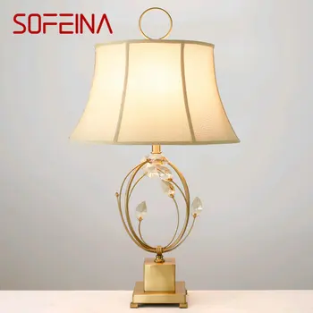 SOFEINA Šiuolaikinio Kristalų Stalo Lempa LED Kūrybinių Mados Tamsos Stalas Šviesos Namų Kambarį Miegamojo Puošimas