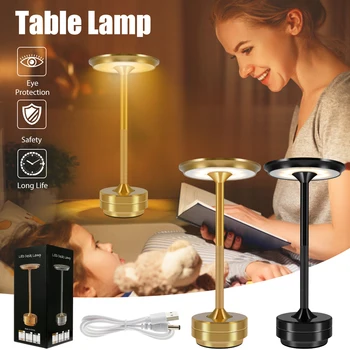 Paprasta įkrovimo stalo lempos restoranas, baras, stalo lempos tamsos atmosfera šviesą nešiojamų įkrovimo touch USB stalo lempa Restoranas