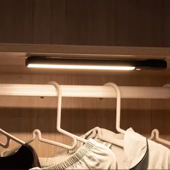 LED Kabinetas Šviesos Aukšto Ryškumo Visada Režimo Pritemdomi ABS Judesio Jutiklis LED Lempos, Magnetinis Šviesos Juosta Miegamasis Prekes