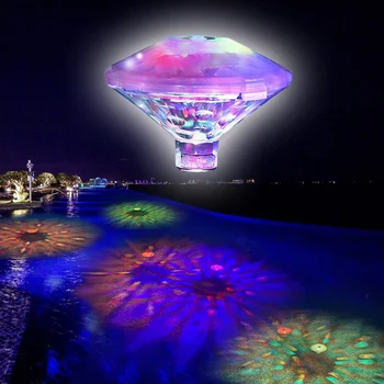 LED Plūduriuojantis Baseinas Šviesos rombo Formos Spalvingas Plūduriuojantis Lempos Vandeniui RGB LED Šviesos Maudytis Tvenkinyje Žuvų Bakas Vonia Apdaila