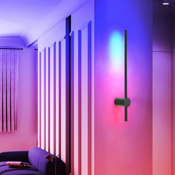 Modernus Minimalistinis RGB Sienų apšvietimo App Jungiklis Nuotolinio Valdymo Linija Lempa Kambarį Koridorius, Laiptai, Miegamojo Lovos