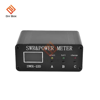 SWR-120 1.8 MHz-50MHz 0,5 W-120W SWR HF Trumpųjų Bangų SWR ir Galios Watt Meter, FM AM CW SSB + Baterija + Mygtukas