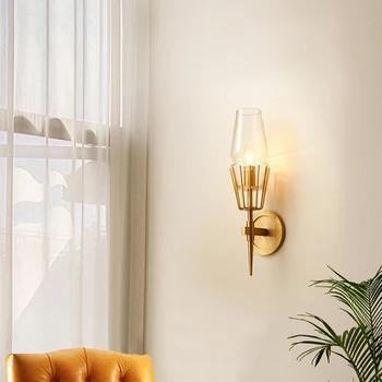 Klasikinio Stiliaus LED Dukart vadovavo Bronzos Sienos Lempos, Miegamojo Kambarį, Koridorių, Laiptų Veranda Butas Villa Apdaila
