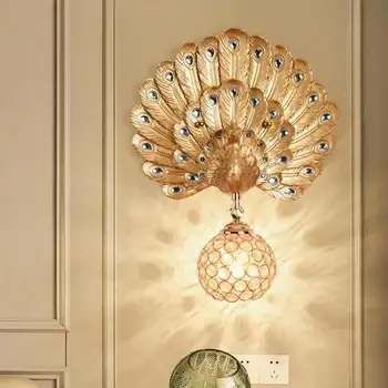 TEMAR Šiuolaikinio Dervos Povas Sienos Šviesos diodų (LED) Aukso Kūrybos Kristalų Sconce Žibintus, Namų Kambarį Miegamojo Puošimas