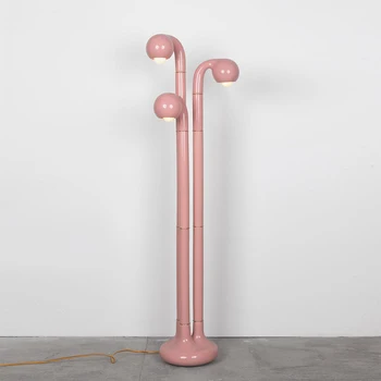 Rožinė multi-vadovauja skulptūra grindų lempos kambarį dekoruoti ornamentais stalo lempa