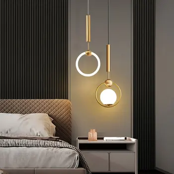 Naujas Vario ratas LED Pakabukas šviesos prabanga liustra Miegamasis Baras Eilėje Naktiniai Minimalistinio restoranas Fone sienų apdaila