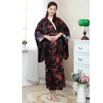 Tradicinis Japonų Kimono Su Obi Japonija WomenNoble Seksualus Kaftan Suknelė Atlikti Kostiumas Suknelė Dragon Phenix Modelis Cosplay