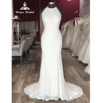 Elegantiškas Nėrinių undinė Vestuvių suknelė moterims santuoka nuotakos suknelė vestidos de novia nuotakos suknelė balta suknelė