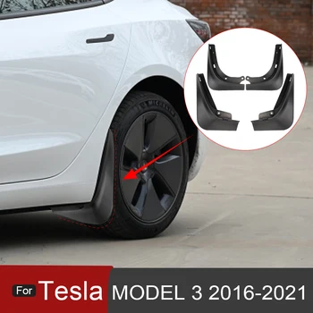 Purvo Atvartais Guard Sparnas Splash Apsaugai 4Pcs/set Nr. Gręžimo Reikalingas Tesla Model 3 2016-2021 Priekiniai Galiniai Varantys Mudguard