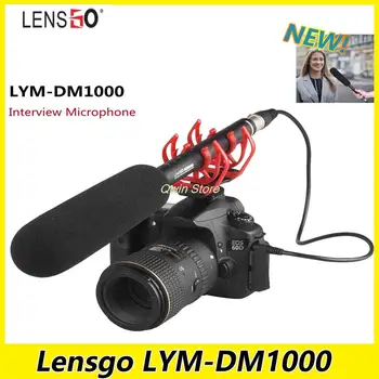 Lensgo LYM-DM1000 Cardioid Kondensatoriaus Shotgun Microphone Interviu Mic Fotoaparato Pokalbio Įrašymo Micro Filmas Šaudymo
