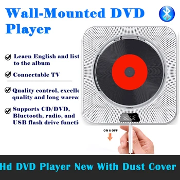Sieniniai DVD Muzikos Grotuvas Skamba Su Bluetooth, HDMI, Nuotolinio Valdymo pultas CD Mokinys Retro Disko Albumo CD Grotuvas FM Radijas