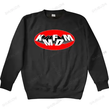 Juokinga Vyrų hoodie Balta palaidinukė Juoda KMFDM Ovalo formos Logotipas Hip-Hop Drabužių Medvilnės ilgomis Rankovėmis Plius Dydis Viršų šiltą bliuzoną plonas stilius