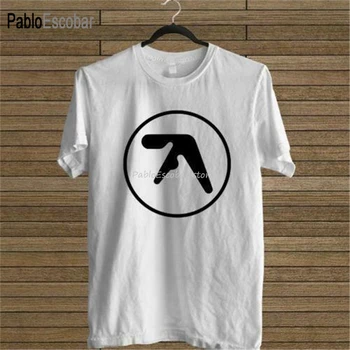 vyrai vasarą t-shirt prekės viršūnes eurų dydžio Naujas Aphex Twin Derliaus Logotipą, Balti Marškinėliai Tee Jav Dydis Em1 sporto Salės, Fitneso Tee Marškinėliai
