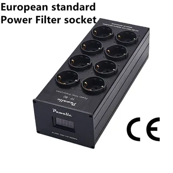 ES maitinimo filtras, 8-bit maitinimo valytuvas lizdas Auksu vario duplex 2-jų lygių filtras 3000W 15A