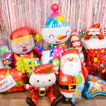 2023 Linksmų Kalėdų Balionai, Kalėdų Senelis Sniego Medis Naujųjų Metų Kalėdų Balionai Navidad Šalies Dekoravimas Balionais