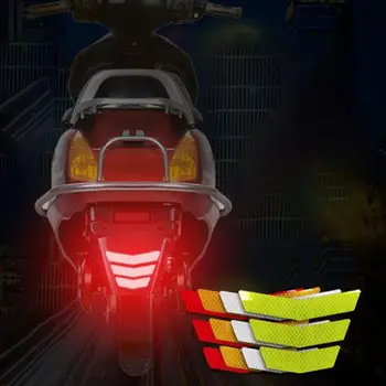 3Pcs Atspindintis Lipdukas lipnios Kovos su susidūrimo Perspėjimo Universalus Motociklas Saugos Jojimo Juosta Decal Motociklo Prekes