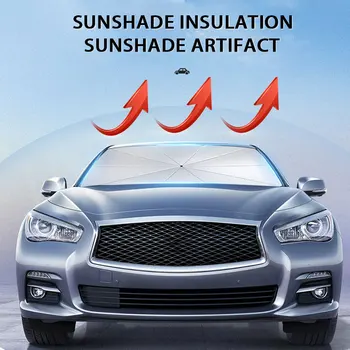 Automobilių skėtį nuo saulės prekinis, galinis Stiklo skėtį nuo saulės Ištraukiama Kartus UV Apsauga Automobilio Priekinio Lango Raštas Automobilių Reikmenys Vasaros Prekių