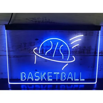 Krepšinio Sporto Žmogus Urvas Baras Kambarys Dual Spalvos LED Neoninis Ženklas