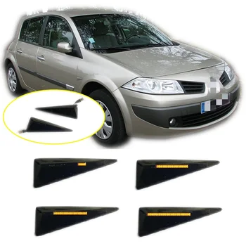 už Renault Megane II BM CM LM KM 2002 2003 2004 2005 2006 2007 2008 Dinaminis LED Indikatoriaus Signalo, Šoniniai Gabaritiniai Šviesos Priedai