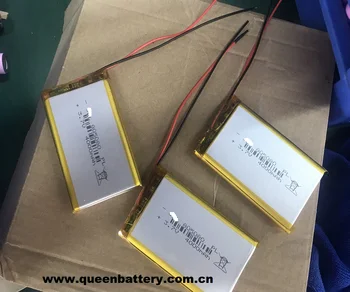 1S1P QB805080 3.7 V, LI-PO 805080 LI-POLIMERO BATERIJOS 4000mAh su pcb(1-2A) su švino vielos