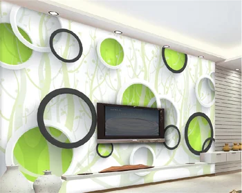 Individualizuotos fono paveikslėlį žalia šviežia mados abstrakčiai eglutė 3D trimatis kambarį, TV foną, sienos, namo apdailos freskos