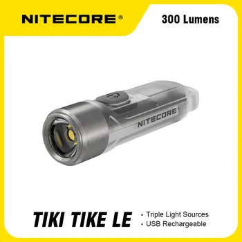 NITECORE TIKI TIKI LE Mini Pultelio Šviesos Triple Lihgt Šaltinių 300Lumens USB Įkrovimo Nešiojamų UV Apšvietimo Šviesos Lauko