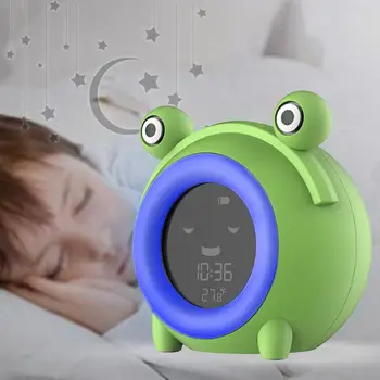 Vaikai Vaikai Miega Mokymo LED Naktį, Šviesos, Temperatūros Ekranas Žadintuvas AlarmClock stalo laikrodis despertador horloge laikrodis