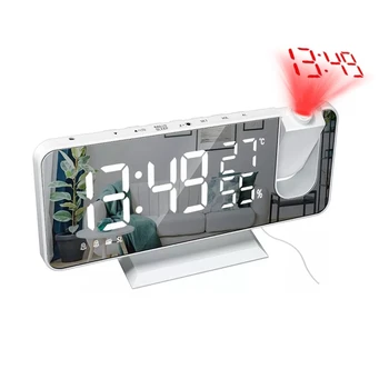 LED Skaitmeninio formato Žadintuvas Elektroninis Laikrodis-Žadintuvas su Projekcija, FM Radijas Laiko Projektorius Miegamasis Išjungimo Laikrodis