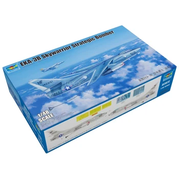 Trimitininkas 1/48 02872 MUMS A3 EKA3B EKA-3B Skywarrior Oro Kuro Orlaivių Plokštumos Karinės Plastiko Surinkimo Modelį, Žaislų Kūrimo Rinkinį
